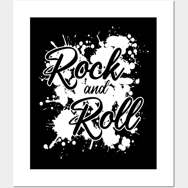 Rock and Roll Music Rockmusic Gift Idea Wall Art by Macphisto Shirts